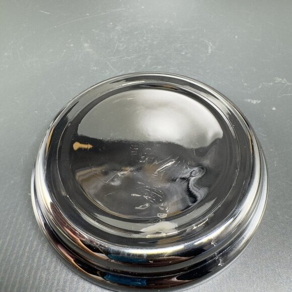 MCM Kimiko Silver Glass Tone Metal Coasters Guardian Crest Barware Set 4 Japan - Picture 6 of 12